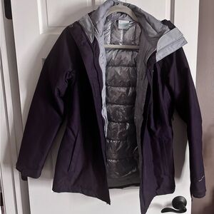 Columbia 3-in-1 Interchange Jacket Size Small | Omni Shield Waterproof Coat
